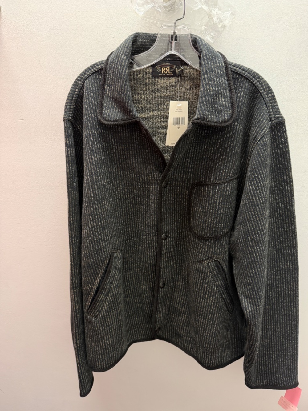 RRL Double RL Ralph Lauren Vessel Fleece Jacquard Jacket Black Multi XL